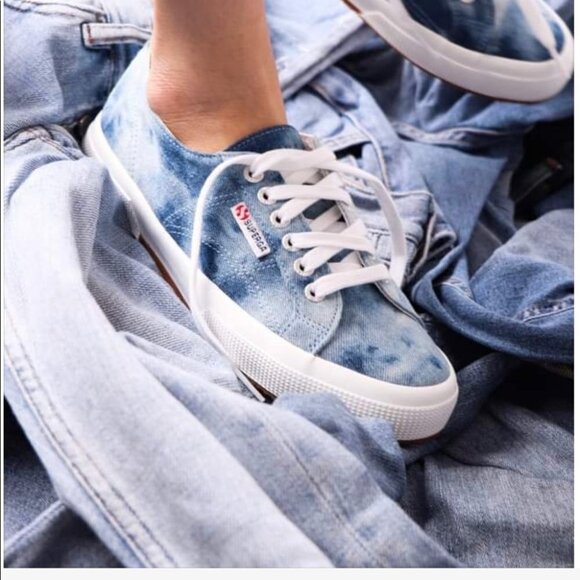 Superga 2750 Tie Dye Denim Sneakers Size 7 - Picture 8 of 8
